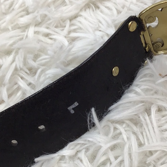 Brighton vintage black leather and gold scroll belt - Picture 9 of 11